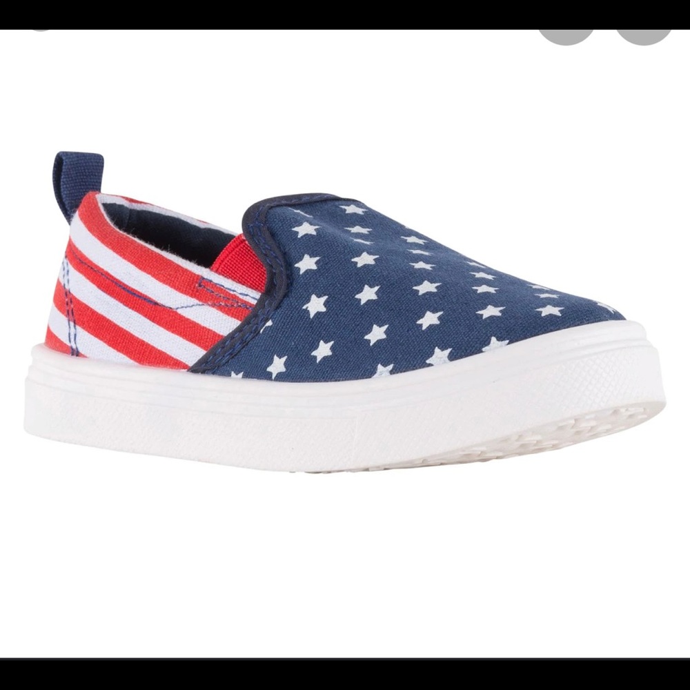American flag (old glory) Rascal slip on shoe by Oomphies. Youth size 4 NWOT